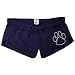 Rhinestone Paw Print Raw Edge Juniors Shorts