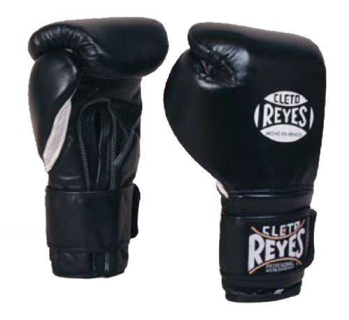 Cleto Reyes Hook & Loop Training Gloves - Velcro - Black 16oz