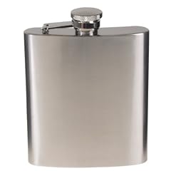 Flachmann, Edelstahl, chrom matt, 8 OZ, 225 ml