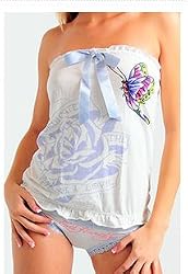 ED HARDY #3006 BB BUTTERFLY TEASE TUBE TOP