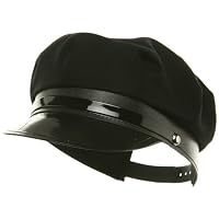 Cotton Chauffeur Hat-Black W36S21D