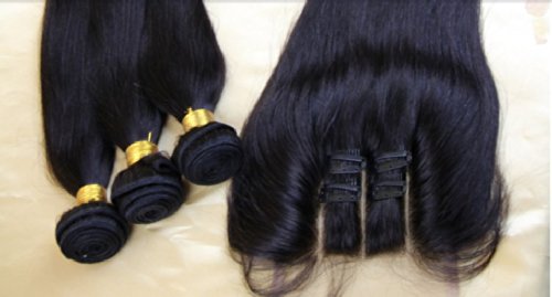 Compare Prices 3 Way Part Closure Weft Natural Straight Virgin