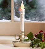 Automatic Battery Operated Single Cordless Candle with Timer in Antique Gold 416b10663WL. SL160 Automatic Battery Operated Single Cordless Candle with Timer in Antique Gold