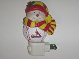 ST. LOUIS CARDINALS Team Logo Christmas Homerun Snowman Night Light