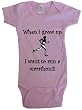 WHEN I GROW UP I WANT TO RUN A MARATHON - BigBoyMusic Baby Designs - White, Blue or Pink Onesie / Baby T-shirt