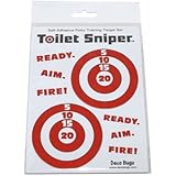 Toilet Sniper Potty Training Self-Adhesive Targets (Red & White)