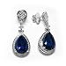 18K White Gold Tanzanite and Diamond Earrings