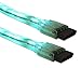 QVS 24 Serial ATA Internal Data Neon EL Green Cable