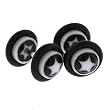 Fake Acrylic Plugs - White/Black with White Star 16g Wire; 6mm - Sold as a Pair