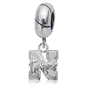 NCAA Nebraska Cornhuskers Sterling Silver Charm Bead