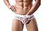 Men's See-through Mesh Underwear Male Nylon Breathable Triangle Briefs White Size M