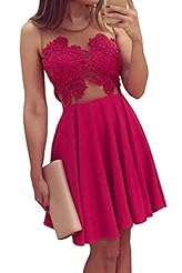 V-neck Sleeveless Cotton/Polyester Lace Cocktail General Print Mini Dress 