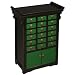 EXP Handmade Asian furniture-18-Drawer 28" Black & Green Oriental Medicine Cabinet / Storage Cabinet
