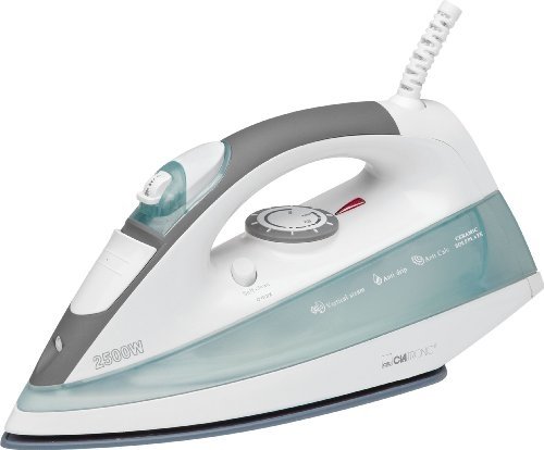 Clatronic DB 3329 K Dampfbügeleisen Keramiksohle 2500 Watt, weiß / grün 263 132