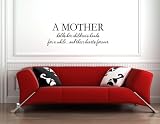 A MOTHER HOLDS HER CHILDREN'S HANDS FOR A WHILE AND THEIR HEARTS FOREVER Vinyl wall quotes inspirational sayings home art decor