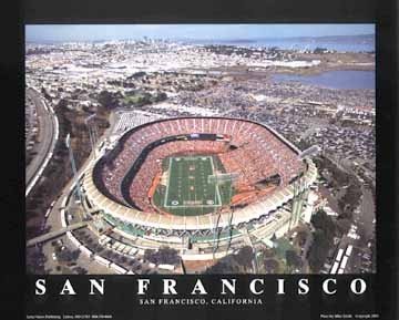 San Francisco, California - 3Com Candlestick Park (49ers) by Mike Smith - 22 x 28 inches - Fine Art Print / Poster