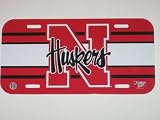 NEBRASKA CORNHUSKERS Officially Licensed Team Colored Logo Plastic LICENSE PLATE