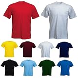 Mens Classic 100% Cotton T-Shirt Sizes XS to 4XL. Available in 10 Colours.