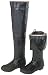 Hodgman® Heavy-Duty Rubber Hip Waders w/ Cleated Soles Black