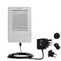 International Wall / AC Charger for the Amazon Kindle 2 / DX - Gomadic Brand w/ TipExchange Technology