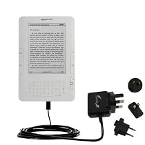 International Wall / AC Charger for the Amazon Kindle Latest Generation and DX - Gomadic Brand w/ TipExchange Technology