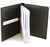Genuine LEATHER Business or Credit Card Holder Wallet in TAN or BLACK