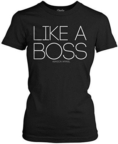 Abandon Apparel Women's Like A Boss T-Shirt Medium Black