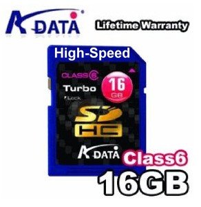 A-DATA 16GB Turbo SDHC Class 6 Memory Card