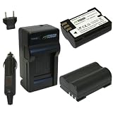 Wasabi Power Battery & Charger Kit for Olympus BLM-1, BLM-01, PS-BLM1, C-5060, C-7070, C-8080, E-1, E-3, E-30, E-520, EVOLT E-300, E-330, E-500, E-510