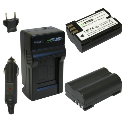 Wasabi Power Battery and Charger Kit for Olympus BLM-1, BLM-01, PS-BLM1, C-5060, C-7070, C-8080, E-1, E-3, E-30, E-520, EVOLT E-300, E-330, E-500, E-510