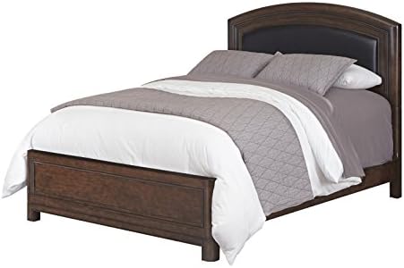 Home Styles Furniture 5549-500A Crescent Hill Leather Upholstered Bed, Queen