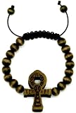 ANKH Cross New Good Wood Goodwood Brown 10mm Bead Natural Wood Pendant Replica Bracelet Piece Positive Spirit Magic Power Circle Egyptian Positive Power Of Joyous Life