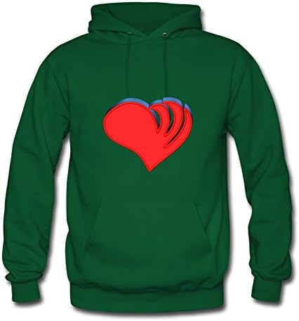 Women Creative Deepheather X-large 3d Valentines Love Romance Heart Designed Green By Theresawilkins