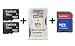 32GB 32G 16GB x2 SanDisk MicroSD MicroSDHC Card with Memory Stick Pro Duo Adapter - Bulk