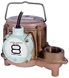 Little Giant 8-CBM, 4/10 HP, 45 GPM - Manual Submersible Sump Pump, 10' power cord (508257)