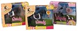 GeeGee Friends & Wendy 27997 - Vorteils-Set mit 3 Wendy-Produkten (Holsteiner Hengst Onyx, Hannoveraner Hengst Domino und Shetland Pony und Fohlen, schwarzbraun)