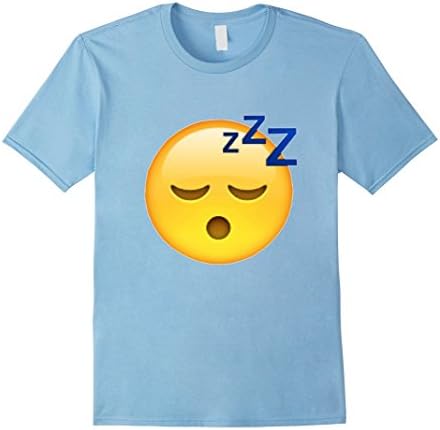 Men's Sleeping Face Snoring Emoji T Shirt Men Women &amp; Kids 2XL Baby Blue