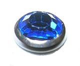 Dermal Replacement Head 4mm Sapphire Blue Gemstone 14 Gauge Dermal Piercing