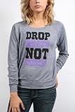 Acrylick - Womens Drop Beats Raglan Pullover Sweater In Tri-Grey, Size: Small, Color: Tri-Grey