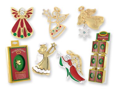Holiday Wishes Angel Pin