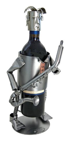 Sax Player Wine Bottle Caddy Holder