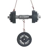 Just One More Rep! Weightlifter Lovers Dumbbell Christmas Ornament