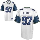Men`s Seattle Seahawks #97 Patrick Kerney Road Replica Jersey - XL