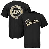 Purdue Boilermakers Black Dual Graphic T-shirt