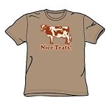 Nice Teats - Adult Khaki S/S T-Shirt For Men