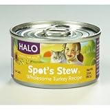Halo Spot's Stew Natural Cat Food, Wholesome Turkey Recipe (Pack of 12 3.5-Ounce Cans)
