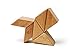 6 Piece Tegu Pocket Pouch Prism Magnetic Wooden Block Set, Mahogany