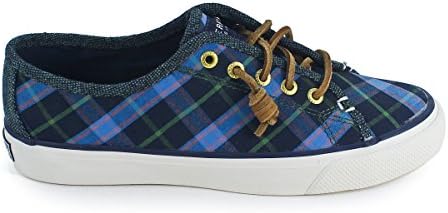 Sperry Seacoast Boyfriend Ultramarine Plaid Sneaker Canvas Shoes 6.5