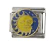 SilverBin Enamel Paint Celestial Sun and Moon Stainless Steel Italian Charm Link