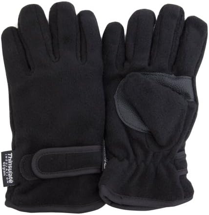 FLOSO® Childrens/Kids Thermal Thinsulate Fleece Gloves with Palm Grip (3M 40g)
